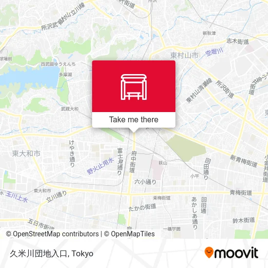 Kumegawa Housing Complex Entrance map