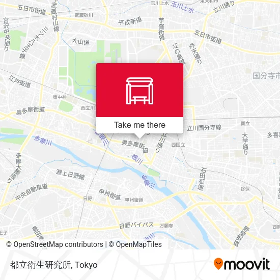 Tokyo Metropolitan Institute of Public Health map