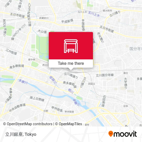 Tachikawa Ginza map