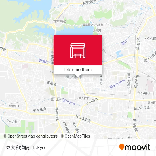 東大和病院 map