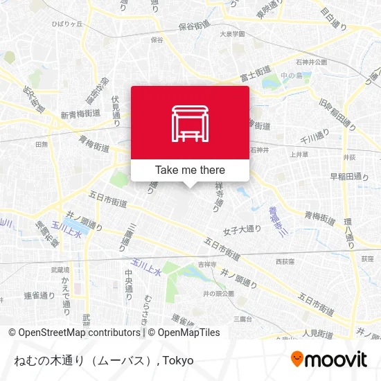 Nemunoki Street (Mubus) map