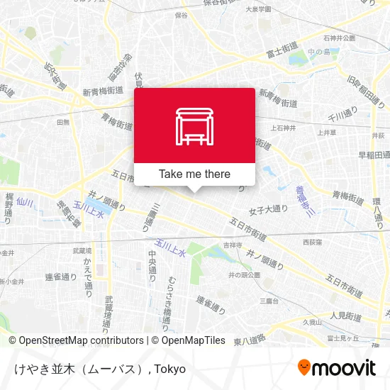 けやき並木（ムーバス） map