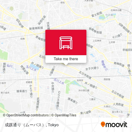 成蹊通り（ムーバス） map