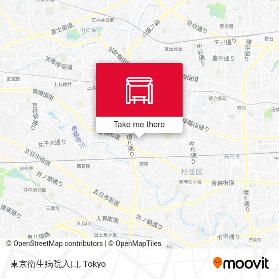 東京衛生病院入口 map