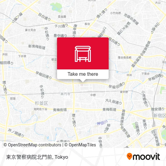東京警察病院北門前 map