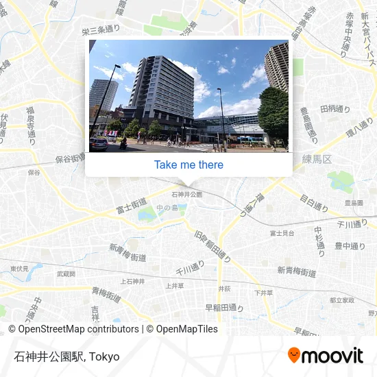 石神井公園駅 map