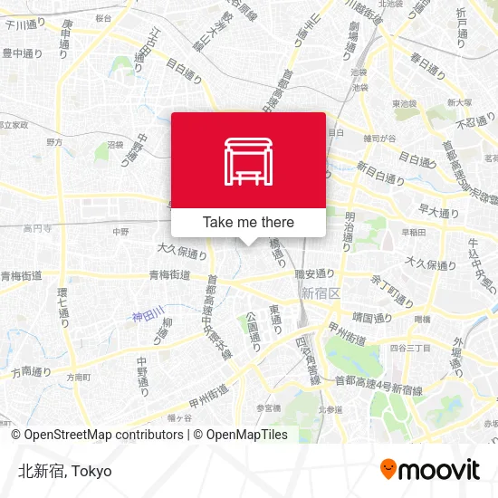北新宿 map