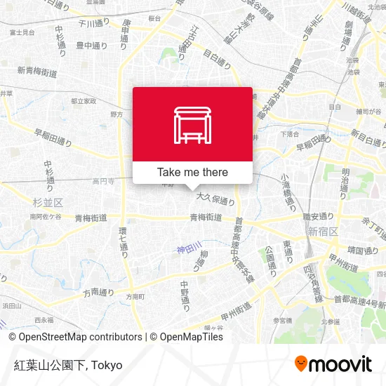 紅葉山公園下 map