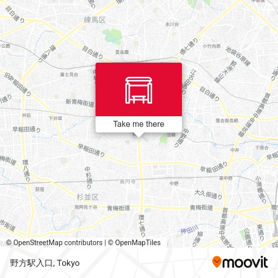 野方駅入口 map