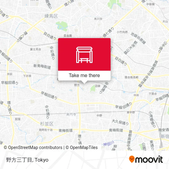 野方三丁目 map