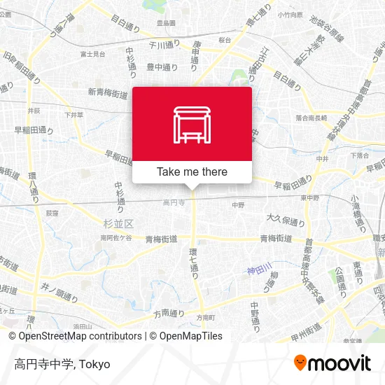 高円寺中学 map