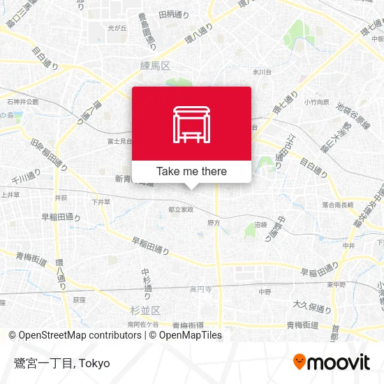 鷺宮一丁目 map