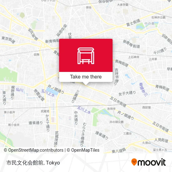 市民文化会館前 map