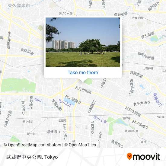 武蔵野中央公園 map