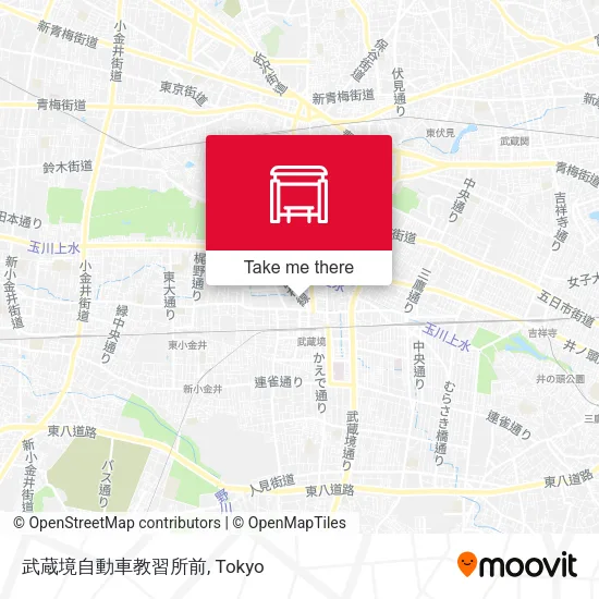武蔵境自動車教習所前 map
