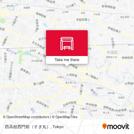 西高校西門前（すぎ丸） map