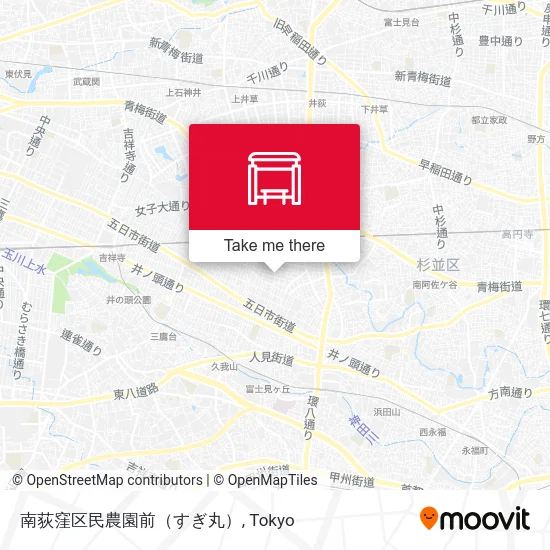 Minami-Ogikubo Community Garden Mae (Sugi-maru) map