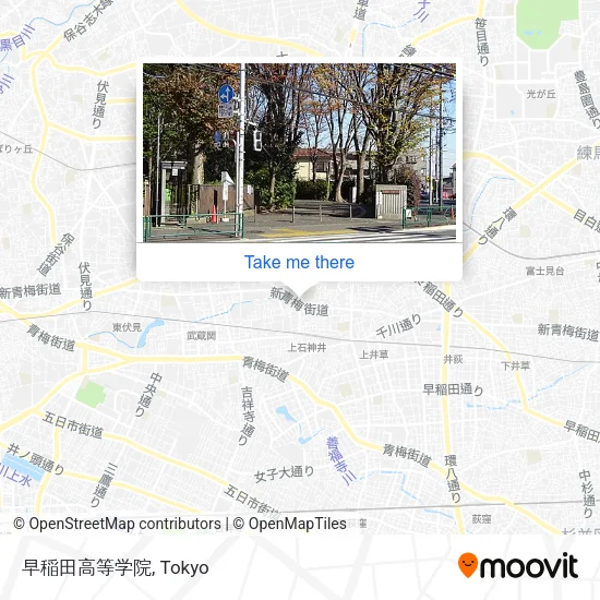 早稲田高等学院 map