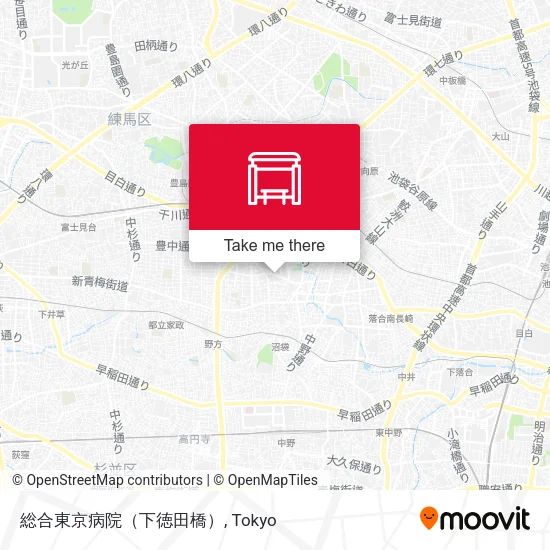 総合東京病院（下徳田橋） map
