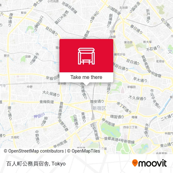 百人町公務員宿舎 map