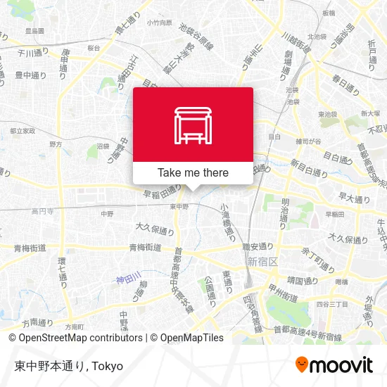 東中野本通り map