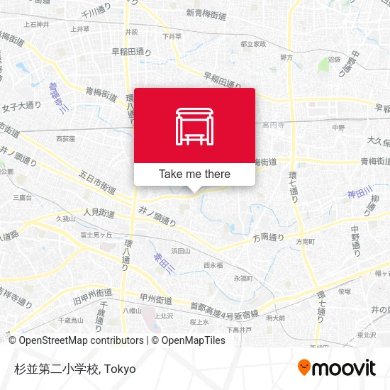 杉並第二小学校 map