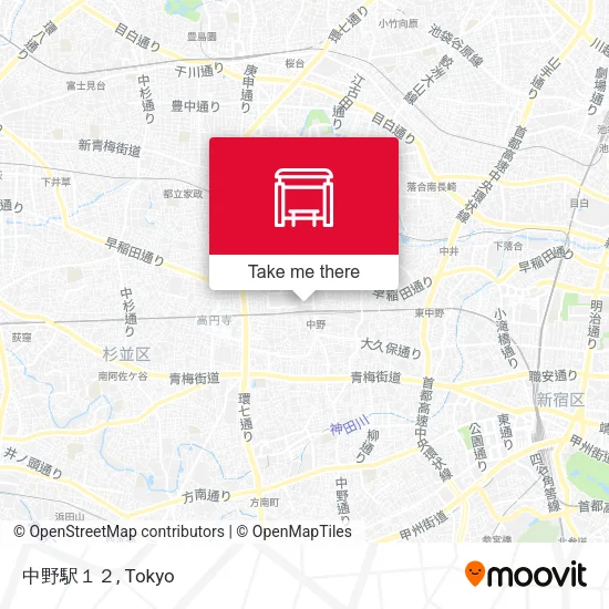 中野駅１２ map