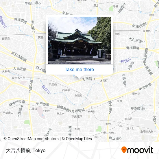 In Front of Omiya Hachiman map