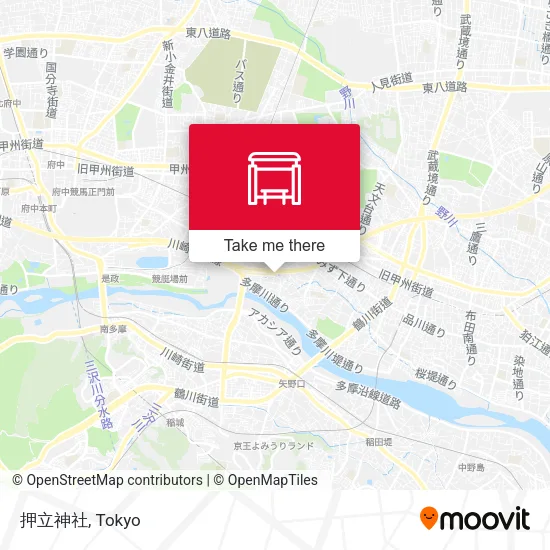 Oshidate Shrine map