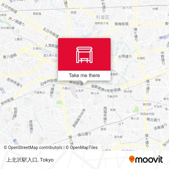 上北沢駅入口 map
