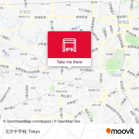 北沢中学校 map