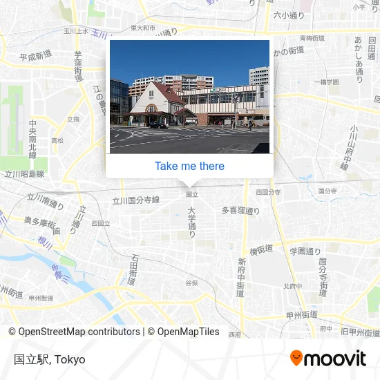 Kunitachi Station map