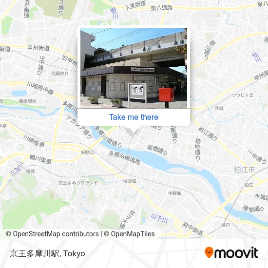 京王多摩川駅 map