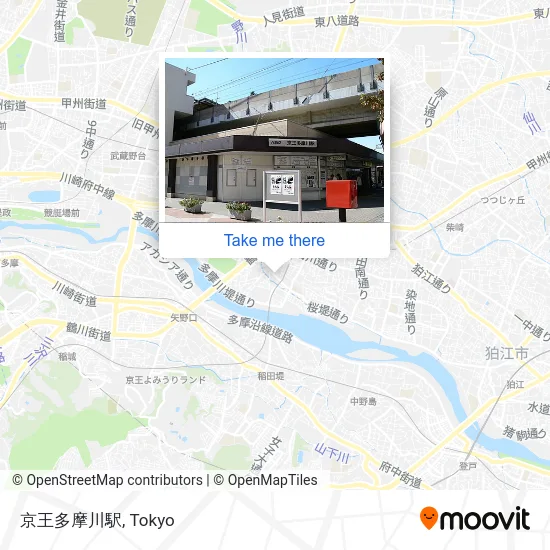 Keio Tamagawa Station map