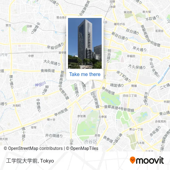 工学院大学前 map