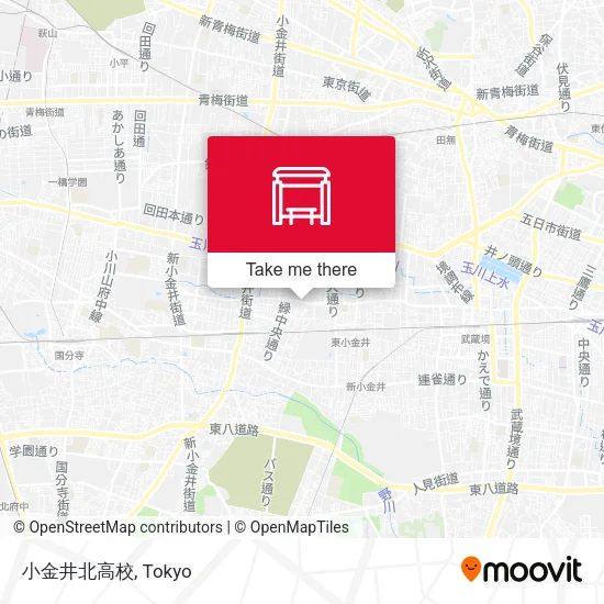 小金井北高校 map