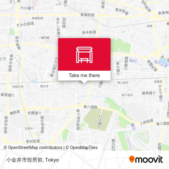 小金井市役所前 map