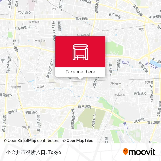 Koganei City Hall Entrance map