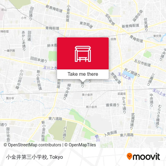 小金井第三小学校 map