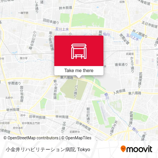 小金井リハビリテーション病院 map