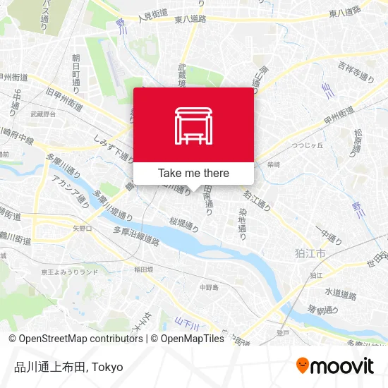 Shinagawa Street Kamifuda map