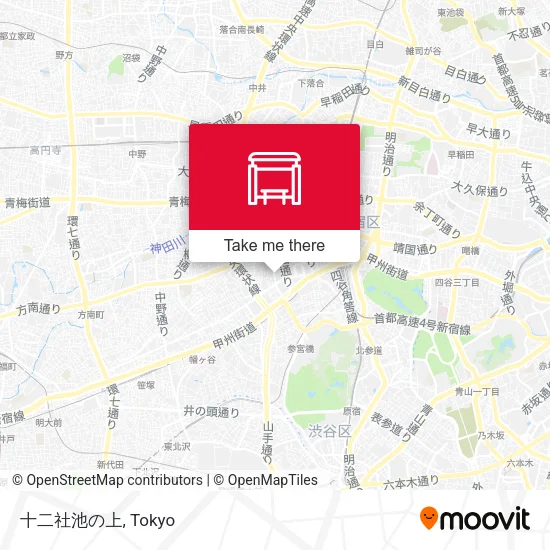 十二社池の上 map