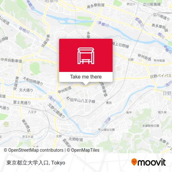 Tokyo Metropolitan University Entrance map
