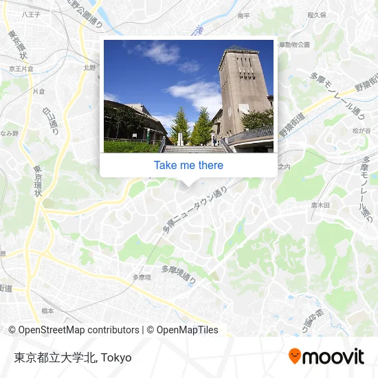 Tokyo Metropolitan University North map