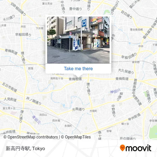 新高円寺駅 map