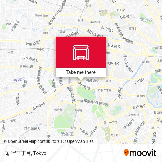 新宿三丁目 map