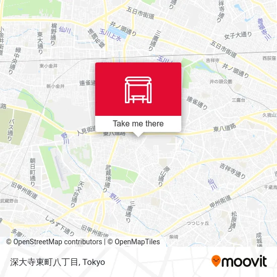 Jindaiji Higashi-machi 8-chome map