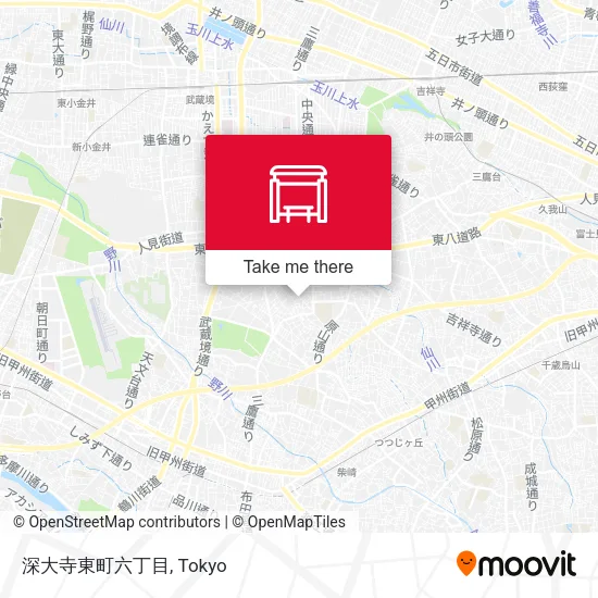 Jindaiji Higashi-cho 6-chome map