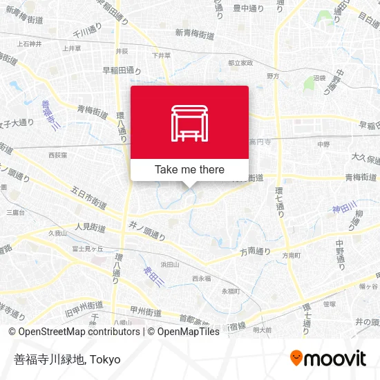 Zenpukuji River Green Space map