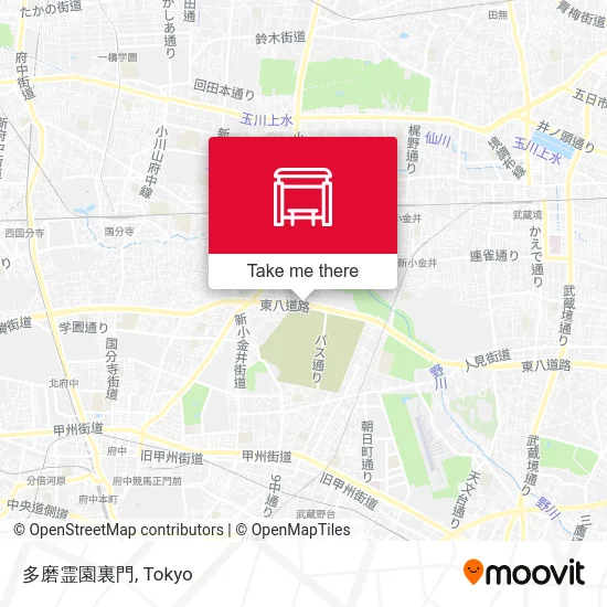 多磨霊園裏門 map